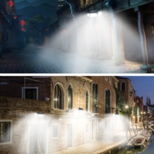 Lampa solarna zewnętrzna LED z czujnikiem zmierzchu + Pilot