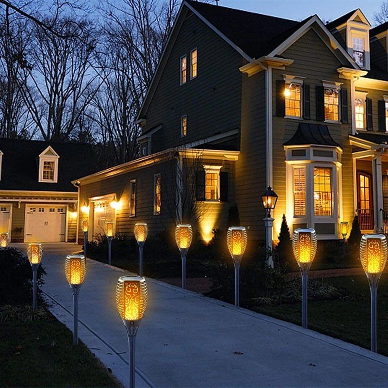 Lampa solarna Pochodnia z płomieniem LED x6