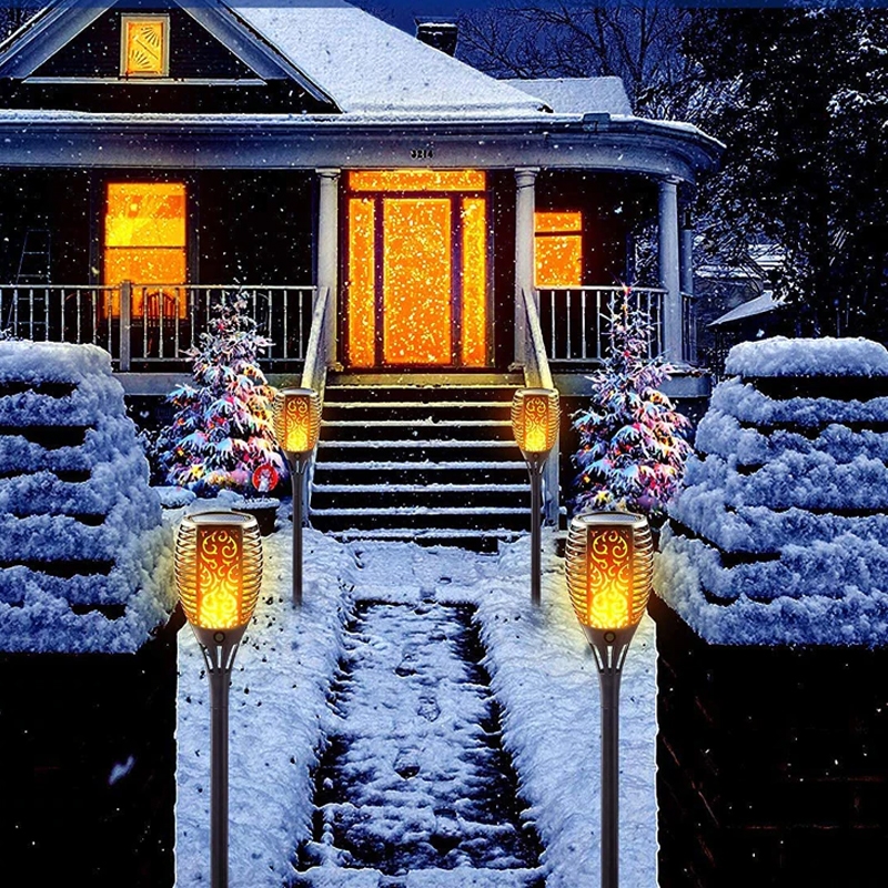 Lampa solarna Pochodnia z płomieniem LED 6 sztuk