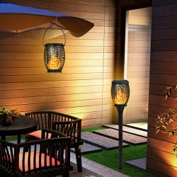 Lampa solarna Pochodnia z płomieniem LED x6