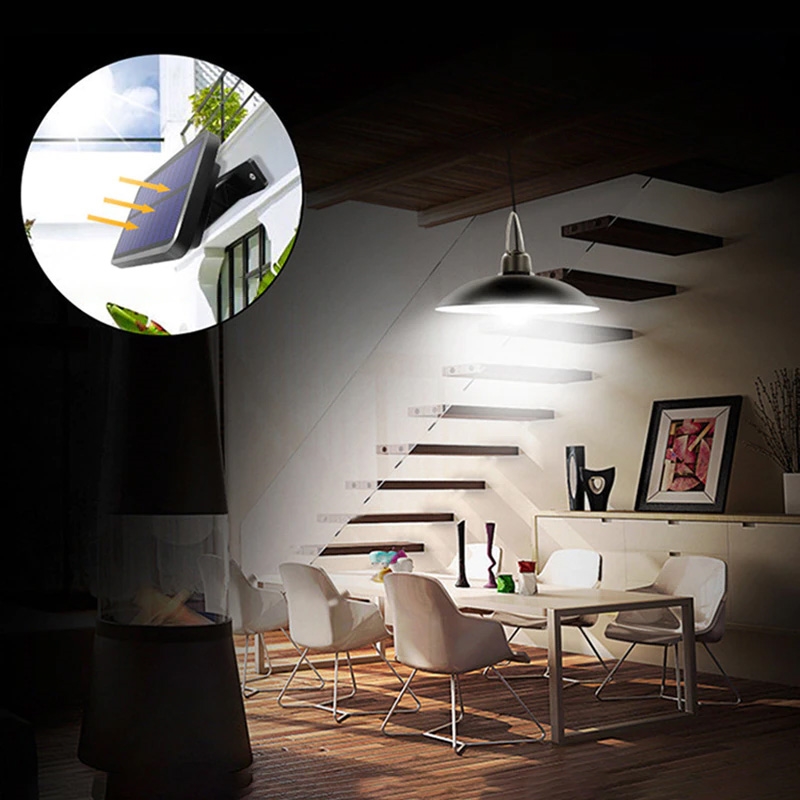 Lampa solarna wisząca żyrandol 2x30LED + Pilot