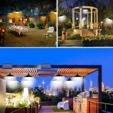 Lampa solarna wisząca żyrandol 2x30LED + Pilot