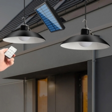Lampa solarna wisząca żyrandol 2x30LED + Pilot