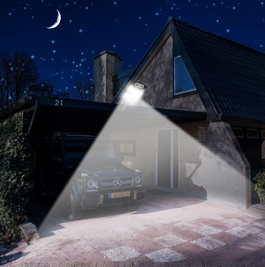 Lampa LED zewnętrzna solarna z czujnikiem zmierzchu + Pilot