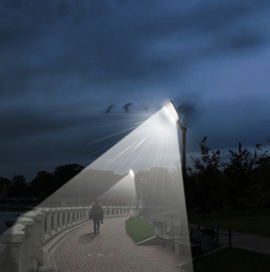 Lampa LED zewnętrzna solarna z czujnikiem zmierzchu + Pilot