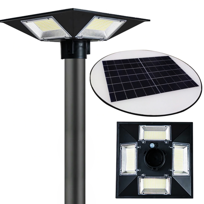 Lampa solarna, latarnia ogrodowa LED z czujnikiem ruchu 200W + Pilot