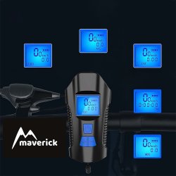 Lampka rowerowa USB LED z licznikiem Przód + Tył