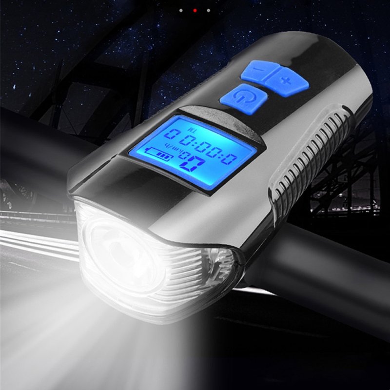 Lampka rowerowa USB LED z licznikiem Przód + Tył