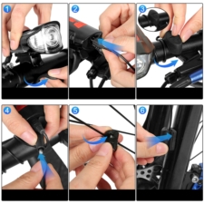 Lampka rowerowa LED z licznikiem Przód + Tył USB