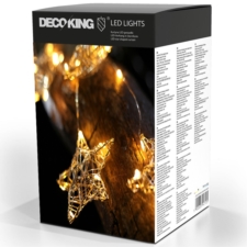 Lampki świąteczne choinkowe Gwiazdki metalowe