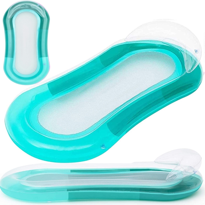 Materac do pływania leżak wodny dmuchany Zielony 178x70cm