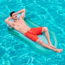 Materac do pływania leżak wodny dmuchany Zielony 178x70cm