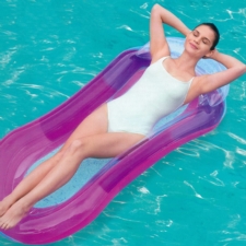 Materac do pływania leżak wodny dmuchany Fioletowy 178x70cm