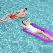 Materac do pływania leżak wodny dmuchany Fioletowy 178x70cm
