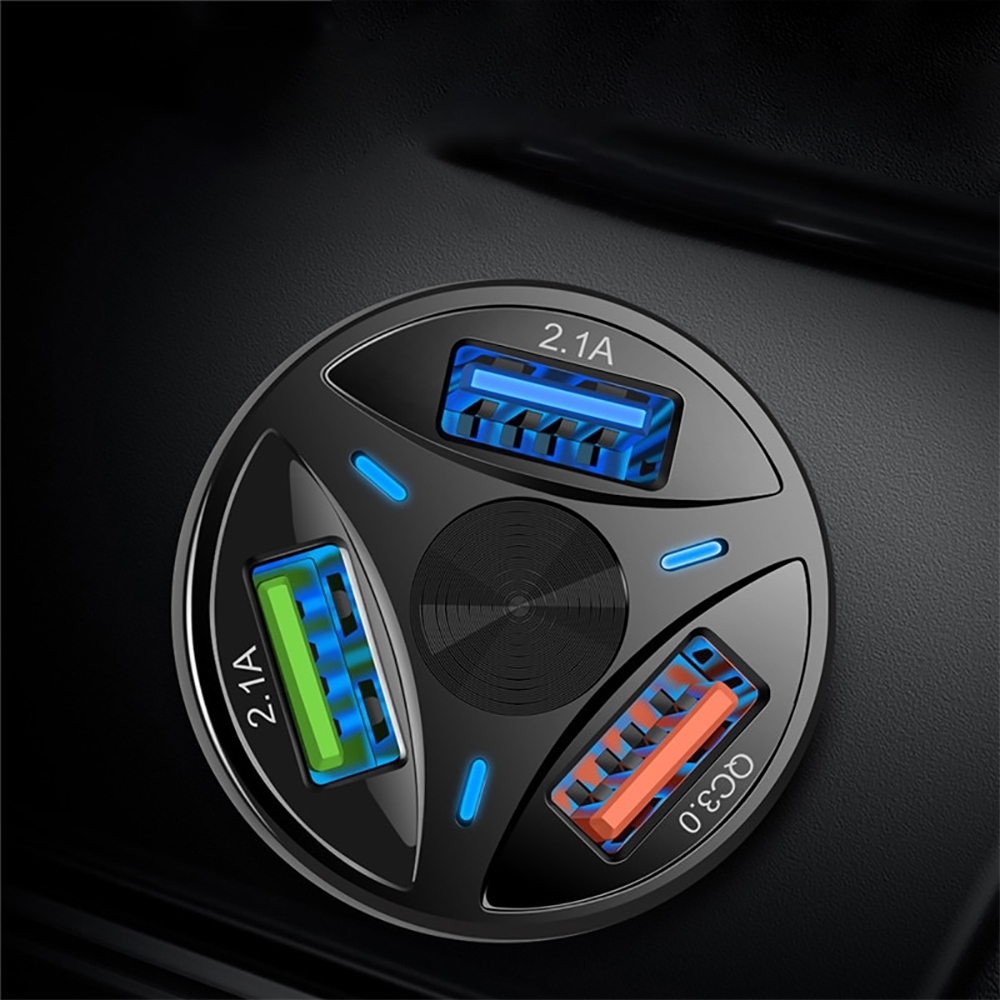 Ładowarka samochodowa do telefonu 3x USB QuickCharge 3.0