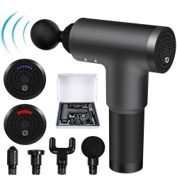 Masażer pistolet masujący FASCIAL GUN + 4 końcówki