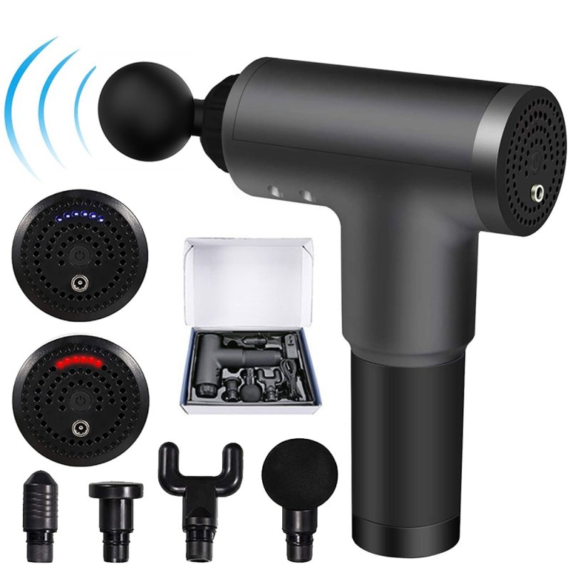 Masażer pistolet masujący FASCIAL GUN + 4 końcówki