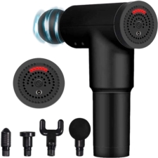 Masażer pistolet masujący wibracyjny FASCIAL GUN + 4 Końcówki