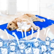 Mata chłodząca dla psa zwierząt Niebieska 90x50cm