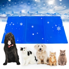 Mata chłodząca dla psa zwierząt Niebieska 90x50cm