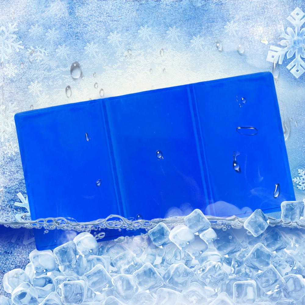 Mata chłodząca dla psa zwierząt Niebieska 90x50cm