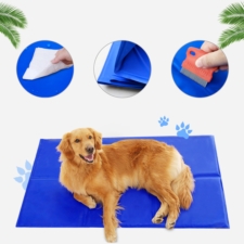 Mata chłodząca dla psa zwierząt Niebieska 90x50cm