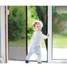 Moskitiera na drzwi z magnesem Czarna 210x100cm