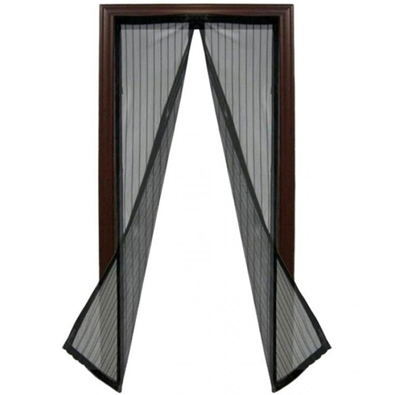 Moskitiera na drzwi z magnesem Czarna 210x100cm