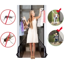 Moskitiera na drzwi z magnesem Czarna 210x100cm