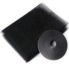 Moskitiera na okno Czarna 130x150cm + Rzep