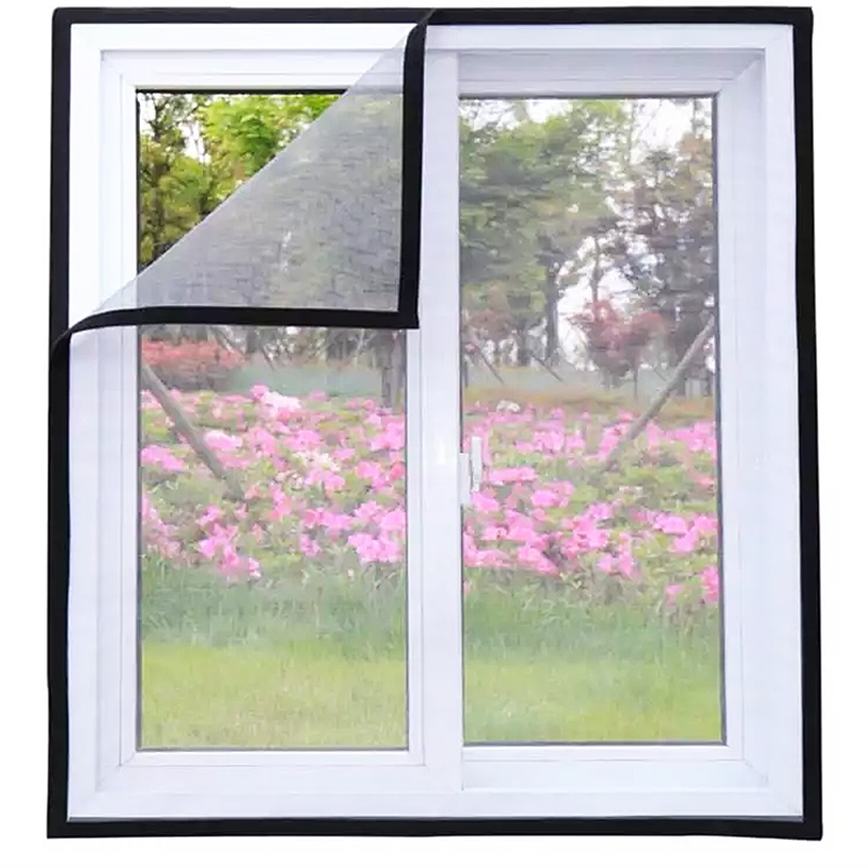 Moskitiera na okno Czarna 130x150cm + Rzep