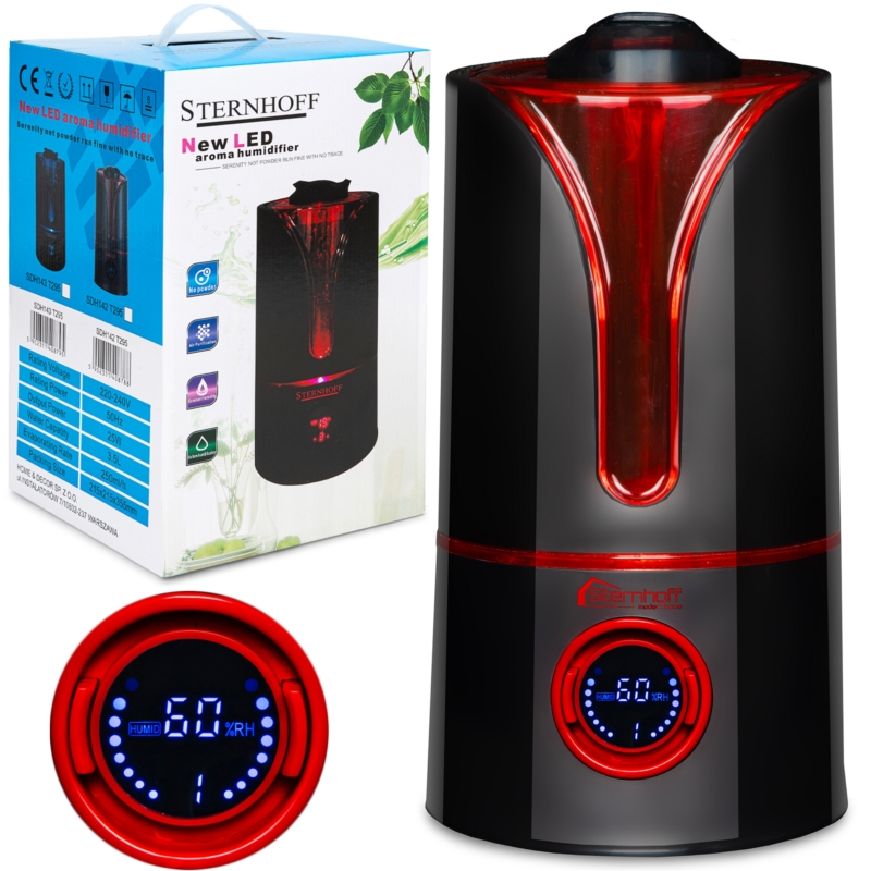 Nawilżacz powietrza 3,5L z podświetleniem LED Czerwony