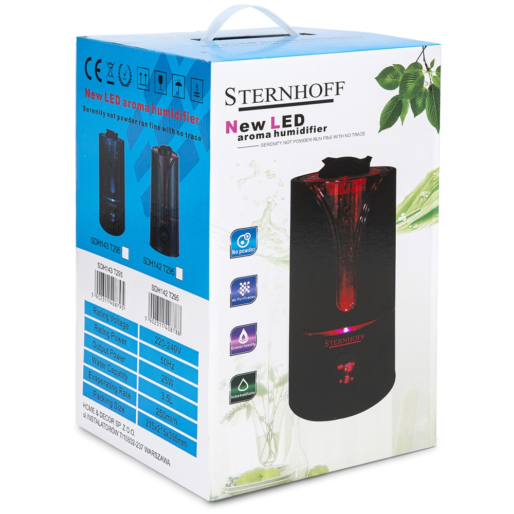 Nawilżacz powietrza 3,5L z podświetleniem LED Czerwony