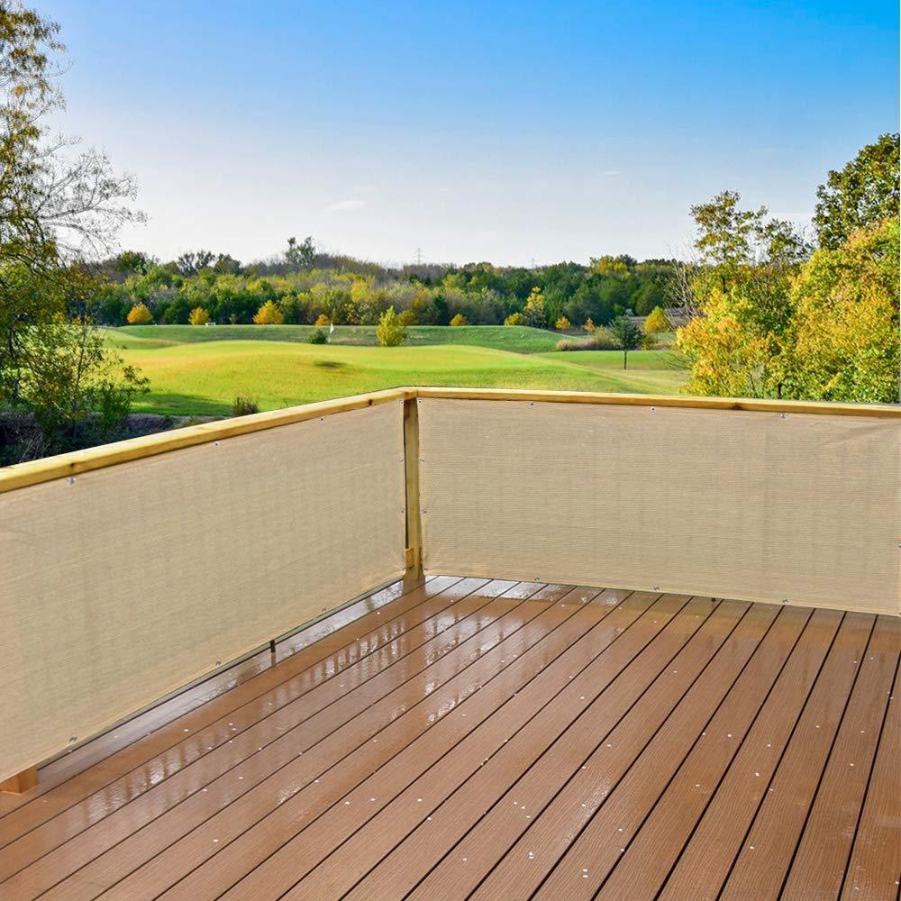 Osłona balkonowa Beżowa 5x0,75m + Linka