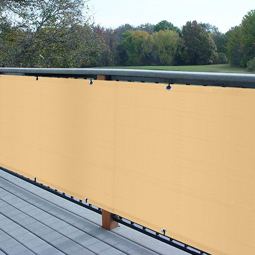 Osłona balkonowa Beżowa 5x0,75m + Linka