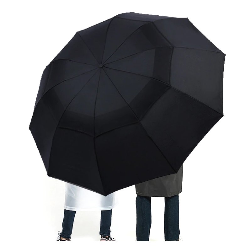 Parasolka automatyczna składana + Pokrowiec Czarna