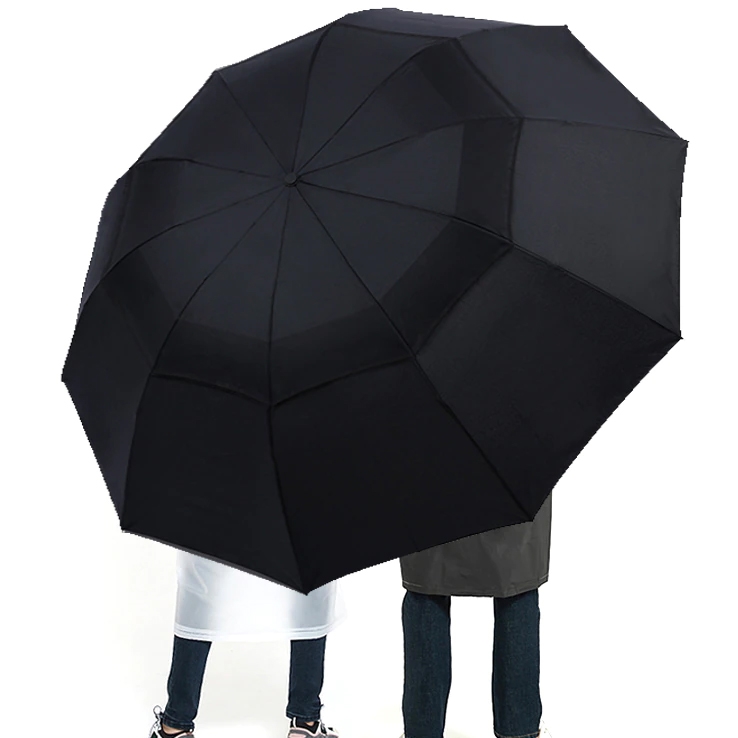 Parasolka automatyczna składana + Pokrowiec Czarna
