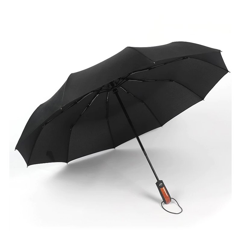 Parasolka automatyczna składana + Pokrowiec Czarna