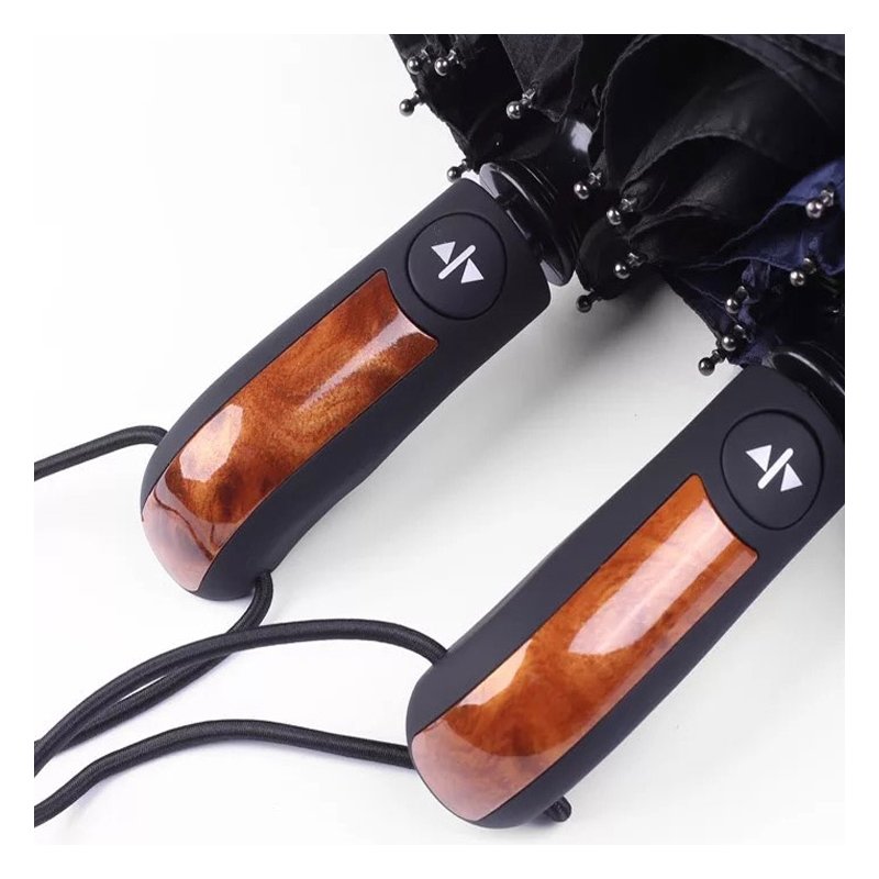 Parasolka automatyczna składana + Pokrowiec Czarna