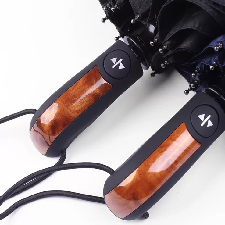 Parasolka automatyczna składana + Pokrowiec Czarna