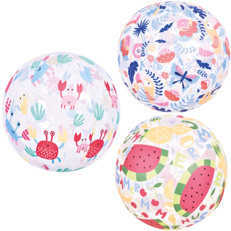 Piłka plażowa dmuchana Tukany Arbuzy Kraby 50cm