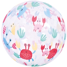 Piłka plażowa dmuchana Tukany Arbuzy Kraby 50cm