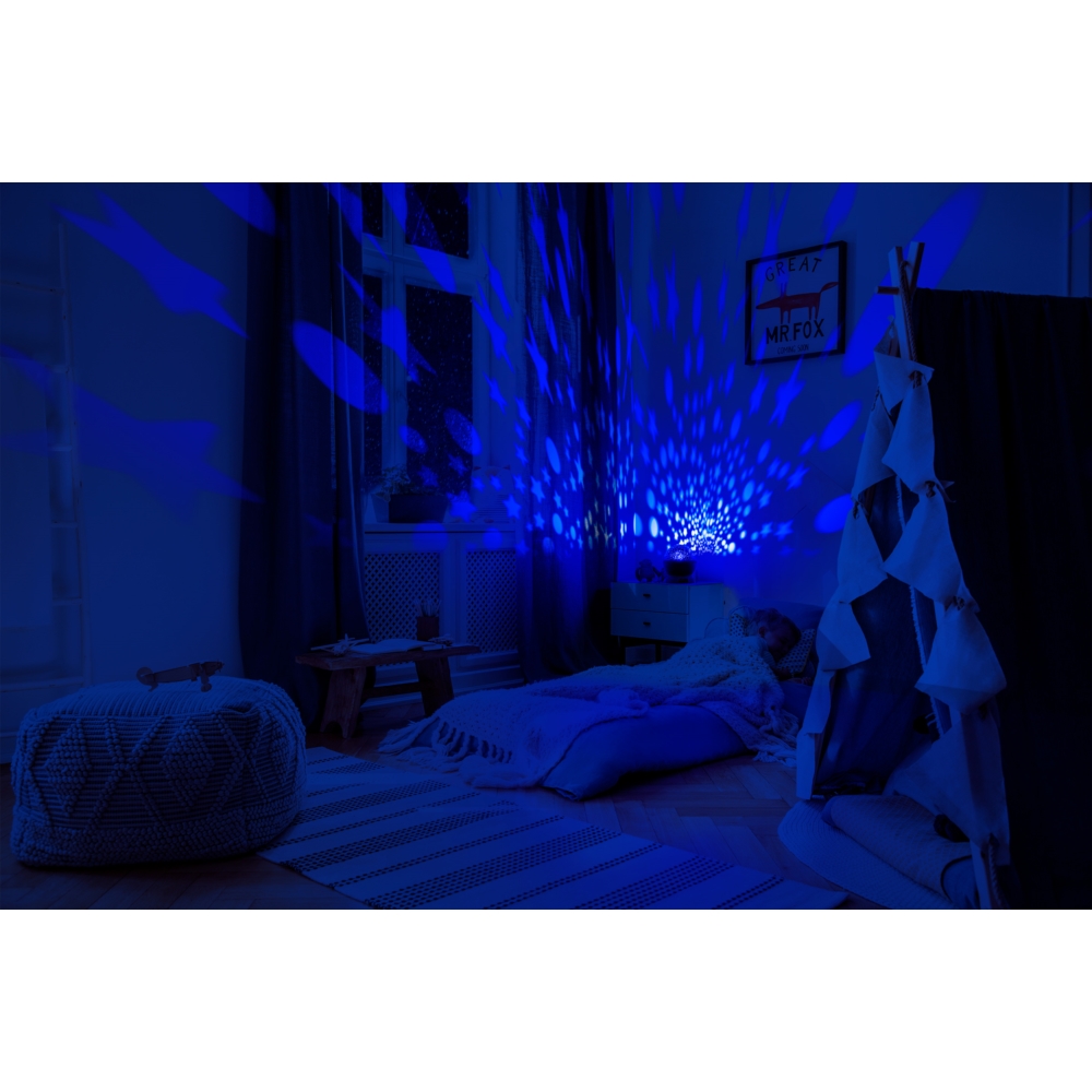 Lampka nocna Projektor gwiazd 2w1 Różowy