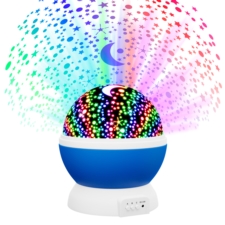 Lampka nocna Projektor gwiazd 2w1 Niebieski