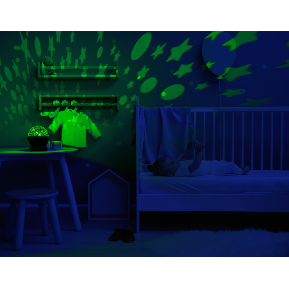 Lampka nocna Projektor gwiazd 2w1 Niebieski