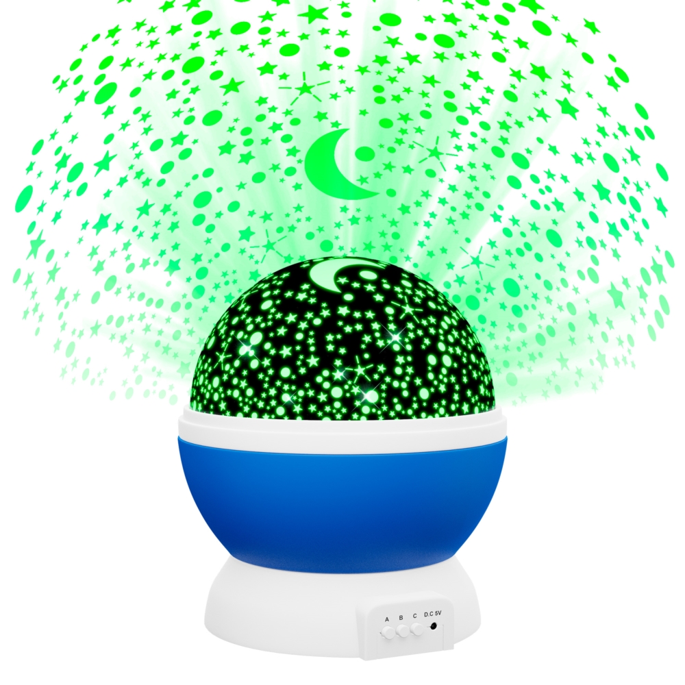 Lampka nocna Projektor gwiazd 2w1 Niebieski