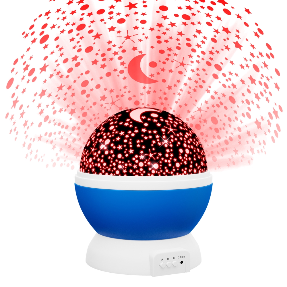 Lampka nocna Projektor gwiazd 2w1 Niebieski