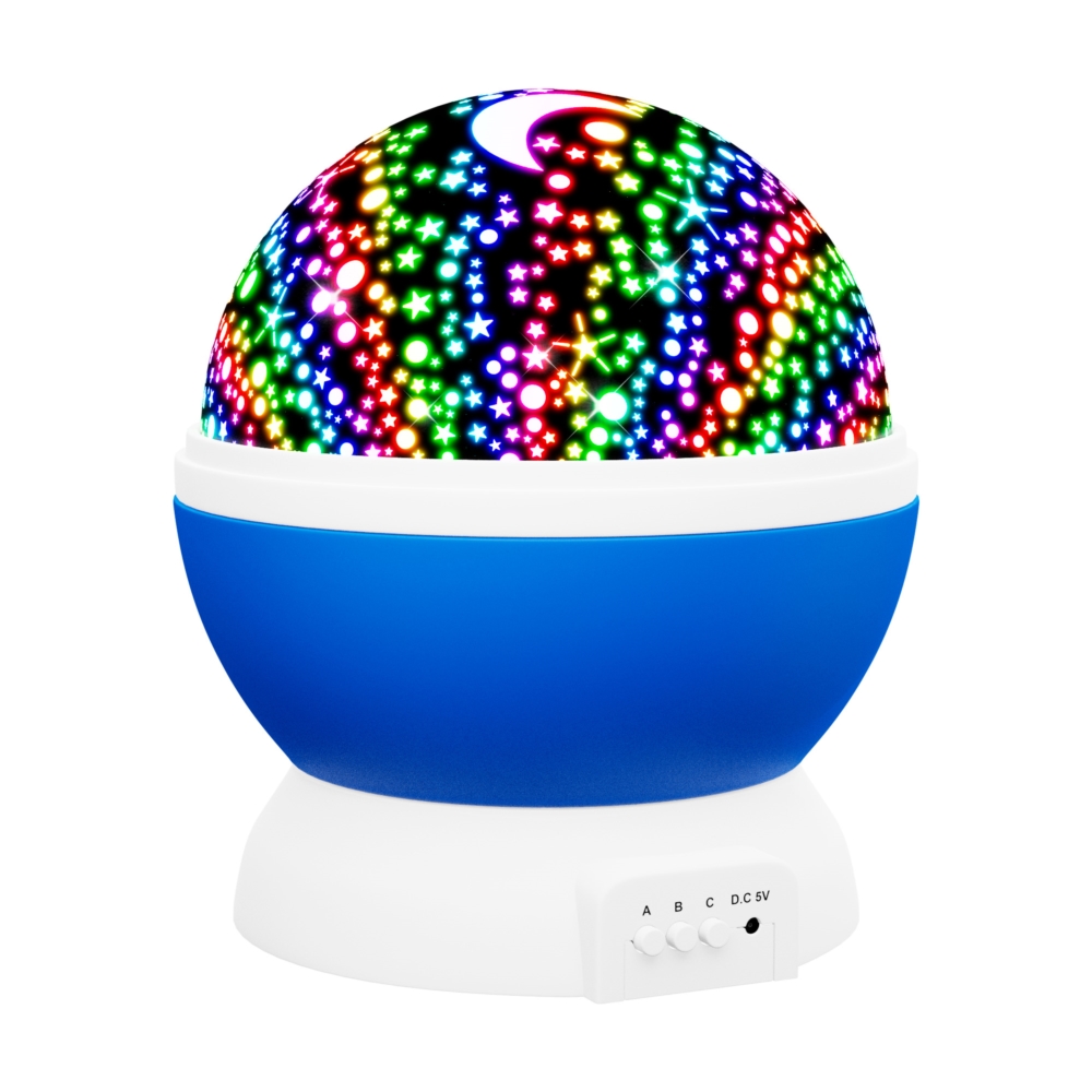 Lampka nocna Projektor gwiazd 2w1 Niebieski