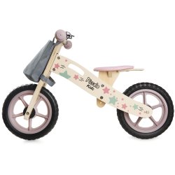 Rowerek biegowy drewniany Różowy