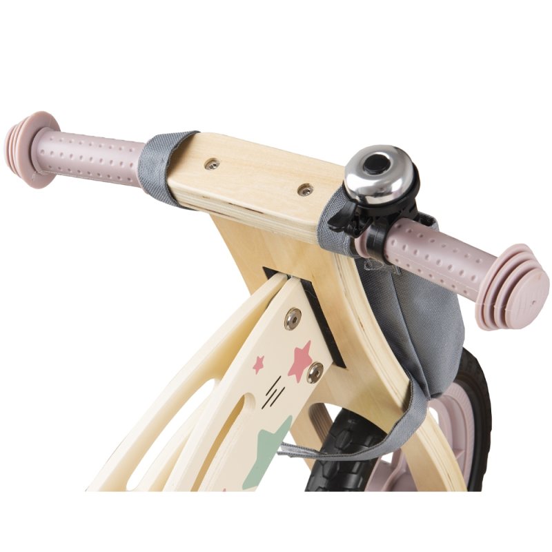 Rowerek biegowy drewniany Różowy